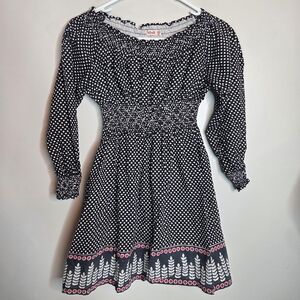 Kit+Lili long Sleeve Smocked Lined Boho Dress, Girls Size 8